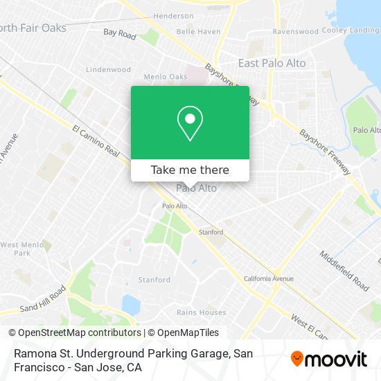 Mapa de Ramona St. Underground Parking Garage