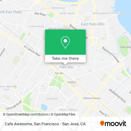Mapa de Cafe Awesome