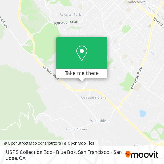 USPS Collection Box - Blue Box map