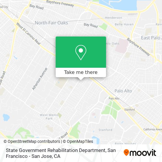 State Government Rehabilitation Department map