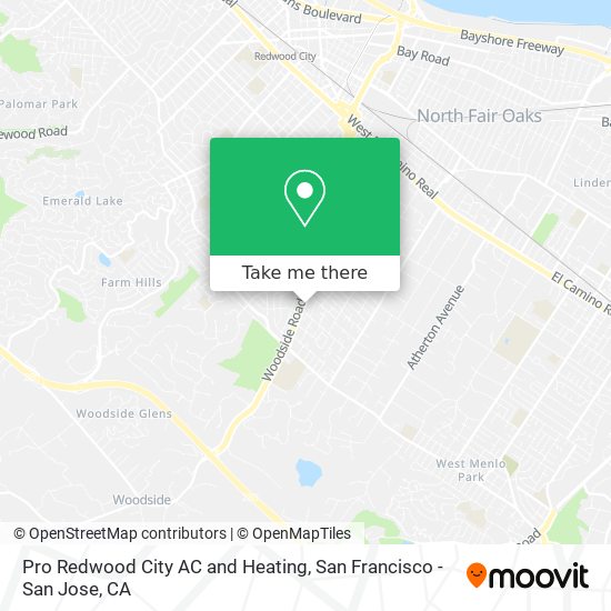 Mapa de Pro Redwood City AC and Heating