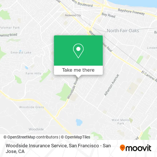 Woodside Insurance Service map