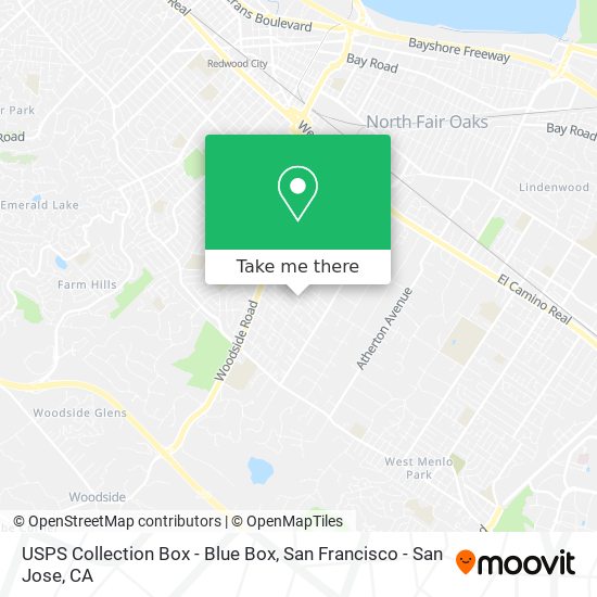 USPS Collection Box - Blue Box map