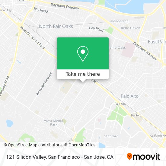 121 Silicon Valley map