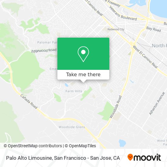 Mapa de Palo Alto Limousine