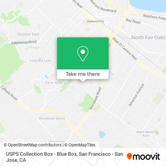 USPS Collection Box - Blue Box map