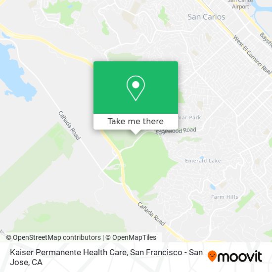 Mapa de Kaiser Permanente Health Care