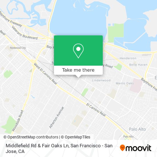 Mapa de Middlefield Rd & Fair Oaks Ln