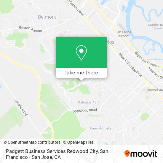 Padgett Business Services Redwood City map