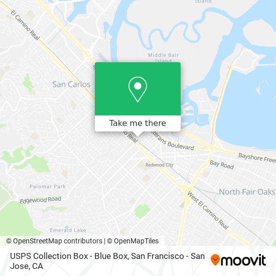 USPS Collection Box - Blue Box map