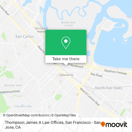 Thompson James A Law Offices map