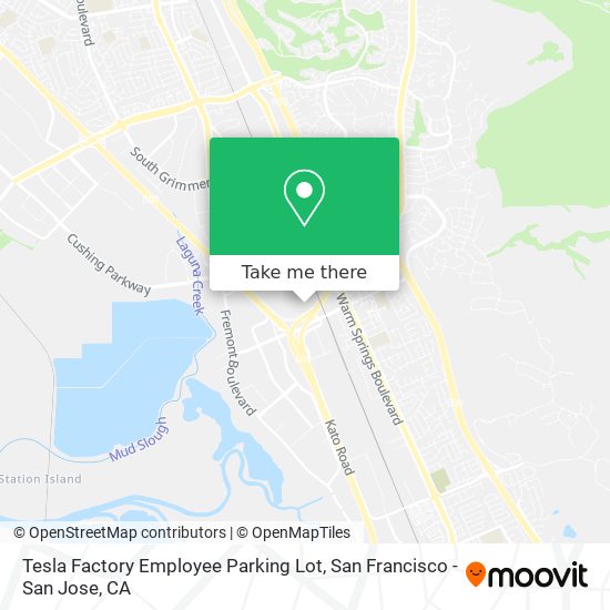 Tesla Factory Employee Parking Lot map