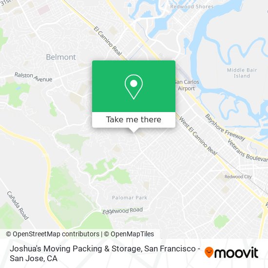 Joshua's Moving Packing & Storage map