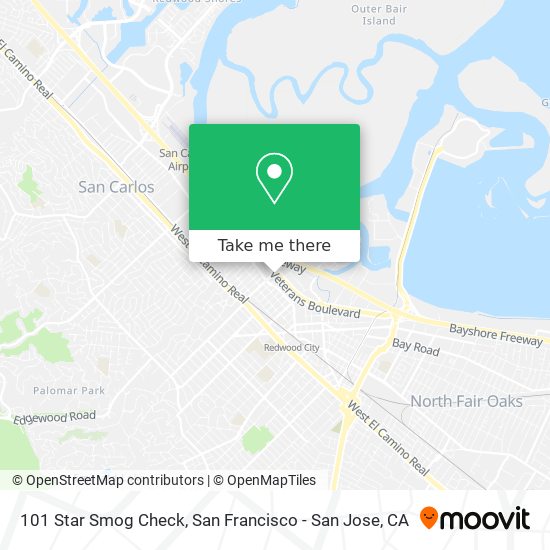 101 Star Smog Check map