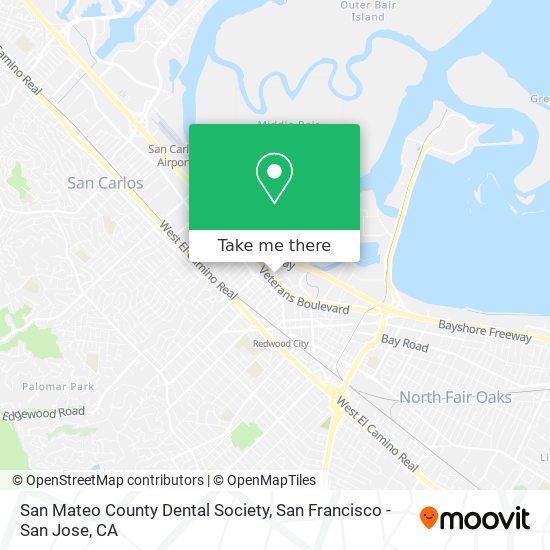 San Mateo County Dental Society map