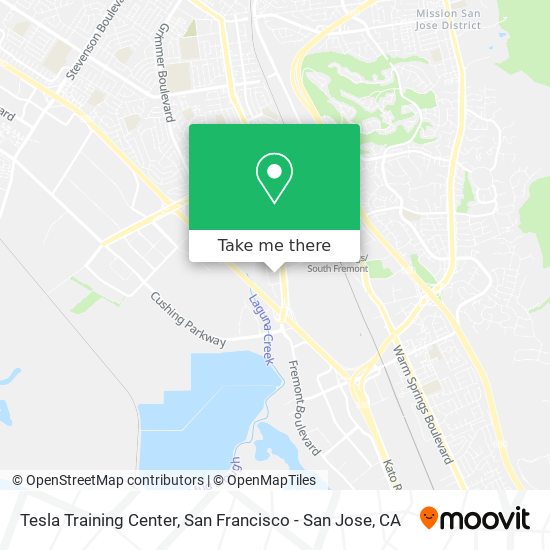 Tesla Training Center map