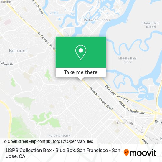 USPS Collection Box - Blue Box map