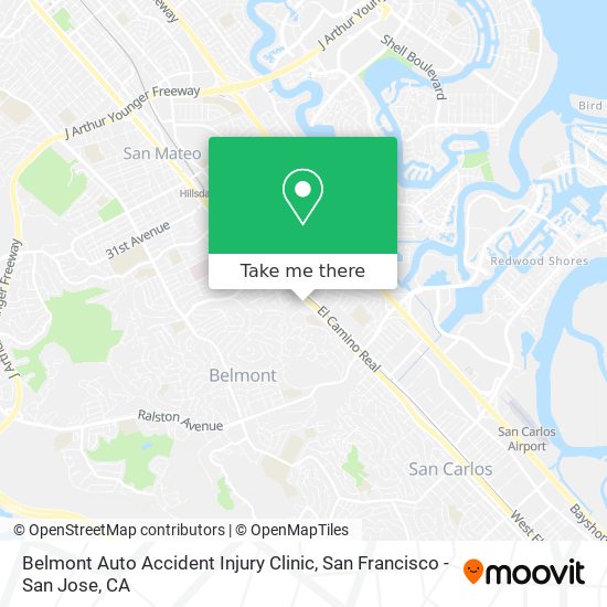 Mapa de Belmont Auto Accident Injury Clinic