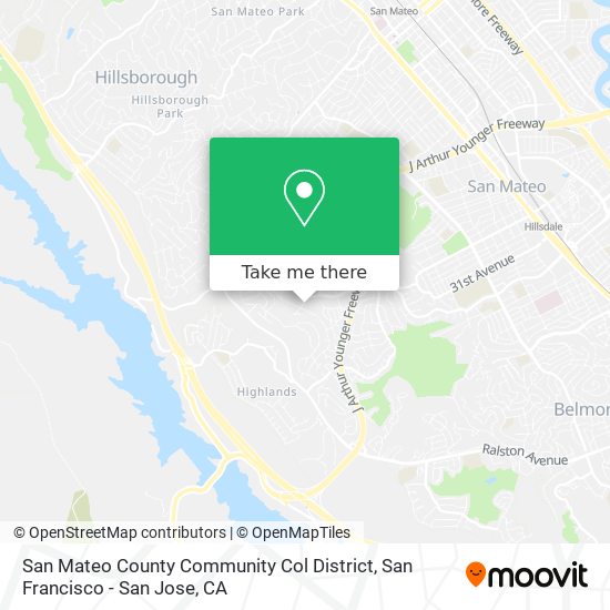 San Mateo County Community Col District map