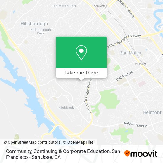 Community, Continuing & Corporate Education map