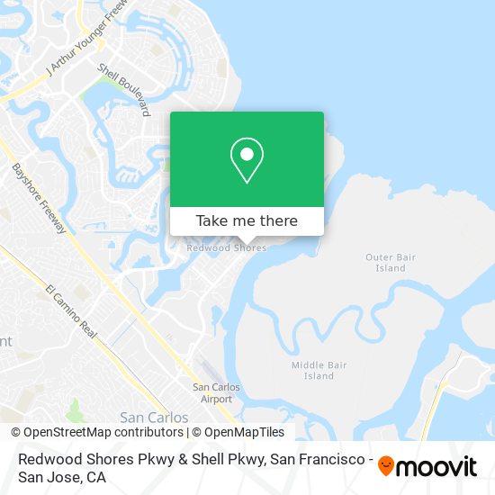 Redwood Shores Pkwy & Shell Pkwy map