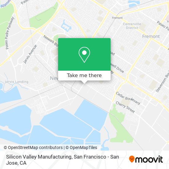 Silicon Valley Manufacturing map