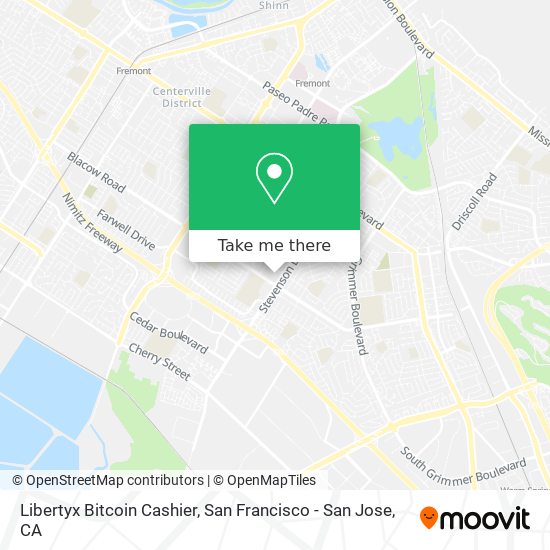 Mapa de Libertyx Bitcoin Cashier