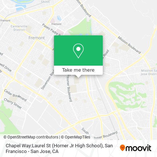 Chapel Way:Laurel St (Horner Jr High School) map