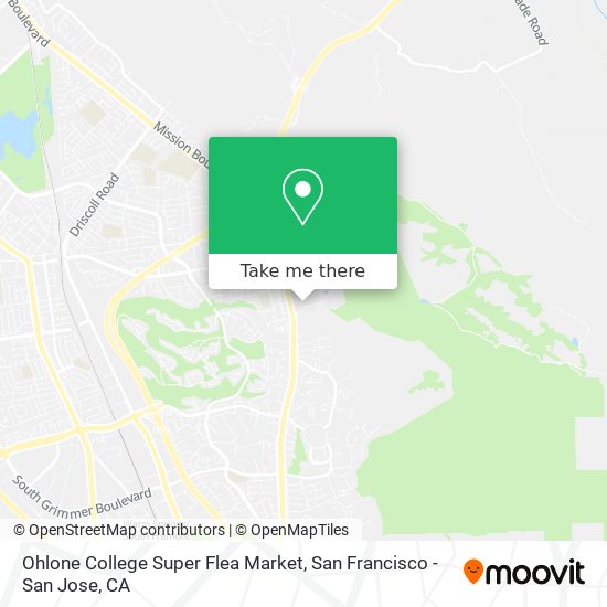 Mapa de Ohlone College Super Flea Market
