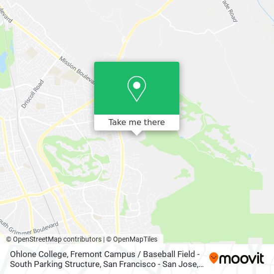 Mapa de Ohlone College, Fremont Campus / Baseball Field - South Parking Structure