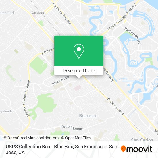 USPS Collection Box - Blue Box map