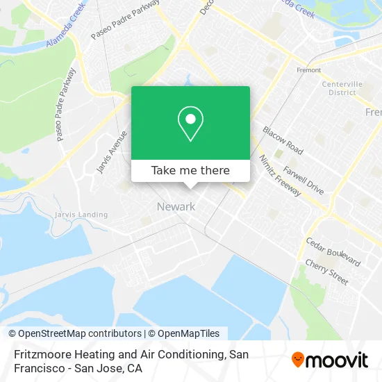 Fritzmoore Heating and Air Conditioning map