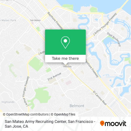 San Mateo Army Recruiting Center map