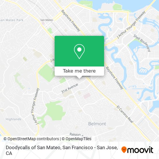 Doodycalls of San Mateo map