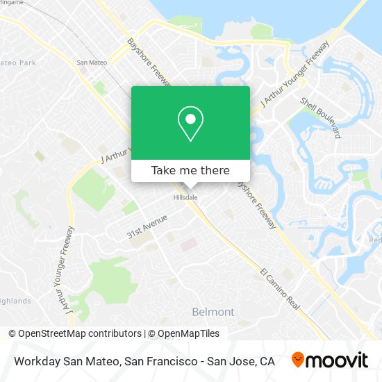 Workday San Mateo map