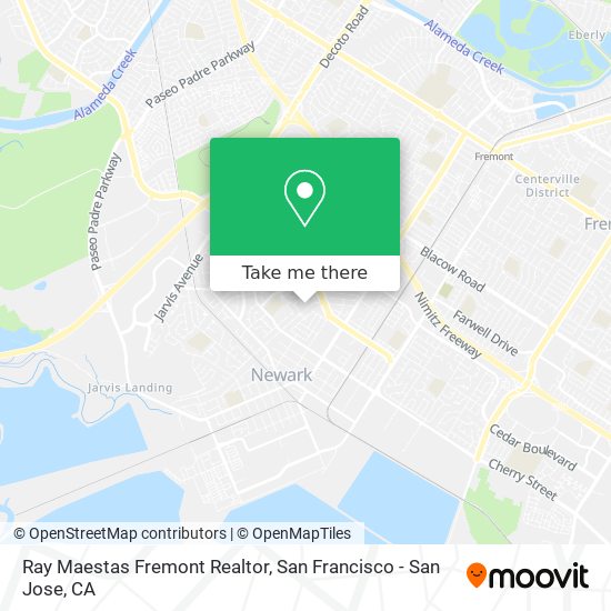 Mapa de Ray Maestas Fremont Realtor