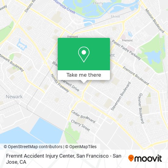 Fremnt Accident Injury Center map