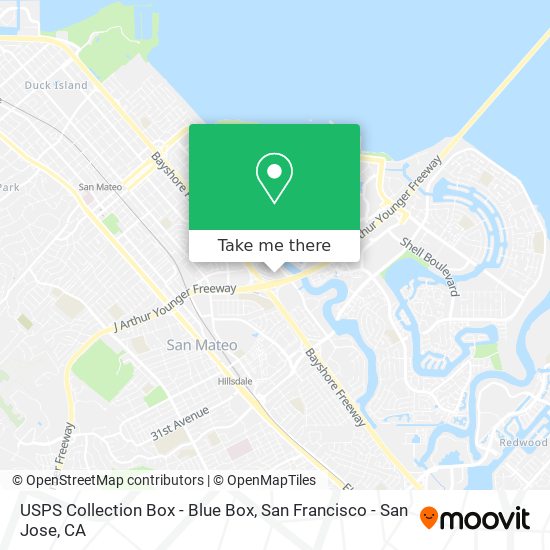 USPS Collection Box - Blue Box map