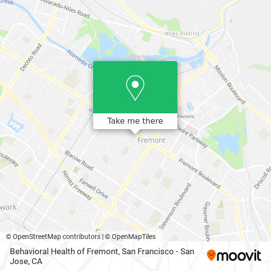 Mapa de Behavioral Health of Fremont