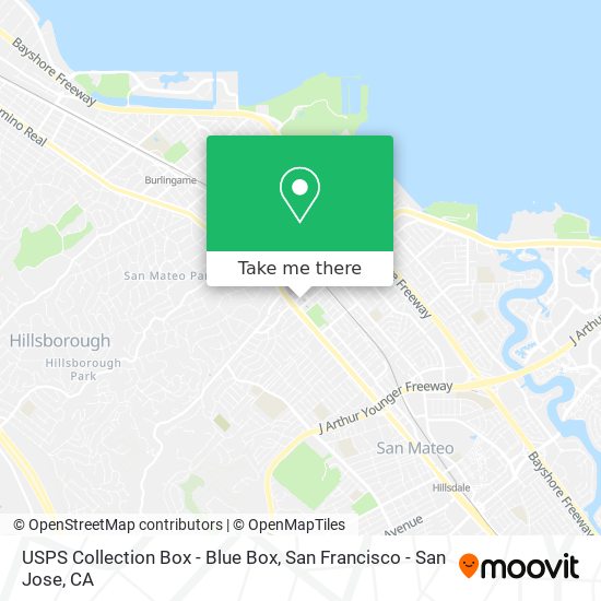 Mapa de USPS Collection Box - Blue Box