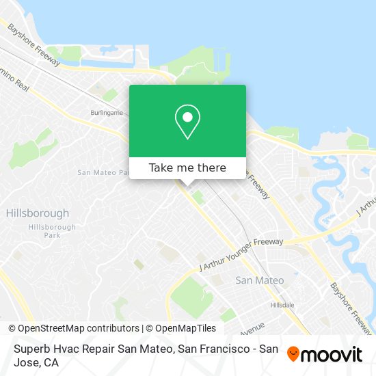 Superb Hvac Repair San Mateo map