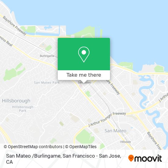San Mateo /Burlingame map
