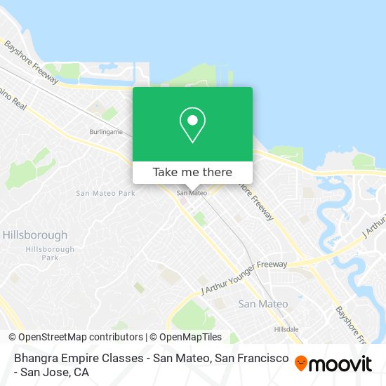 Bhangra Empire Classes - San Mateo map