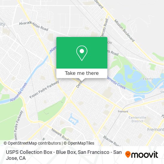 Mapa de USPS Collection Box - Blue Box