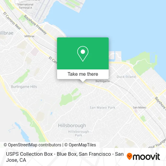 USPS Collection Box - Blue Box map