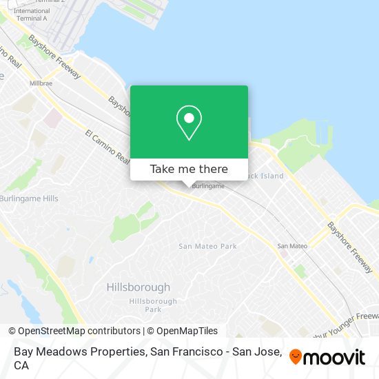 Mapa de Bay Meadows Properties