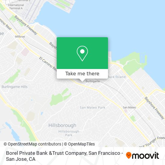 Borel Private Bank &Trust Company map