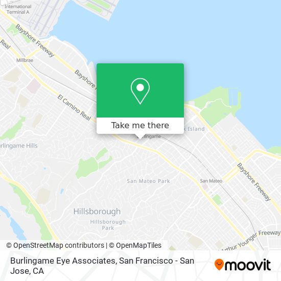 Mapa de Burlingame Eye Associates
