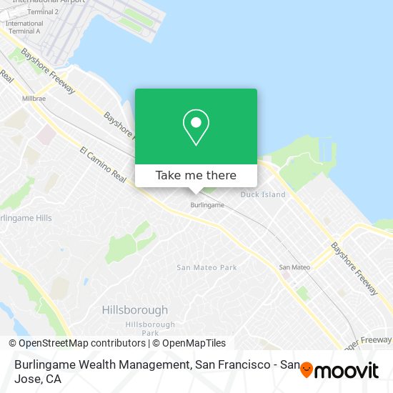 Mapa de Burlingame Wealth Management