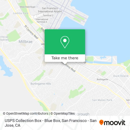 USPS Collection Box - Blue Box map